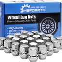 Set of 24, 14x1.5 Wheel Lug Nut Chrome 1.5 Inch 38mm Compatible with OEM Factory Silverado Tahoe Suburban Colorado Wheel
