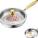 Titanium Hammered Pan Pro, 2026 New Multifunctional Ultra-Durable Scratch-Resistant Non Stick, Even Heating for Cooking with All Cooktops,With lid,10.23in