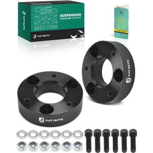 YHTAUTO 2 Inch Front Leveling Lift Kit Fits Dodge Dakota 2006-2010, Ram 1500 2011-2019(4WD), 2019-2023(RWD/4WD) | Strut Spacers Raise the Front By 2 Inch | 2PCS Suspension Leveling Kit w/Hardware