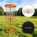 Portable Disc Golf Basket, 24-Chain, All-Weather Metal Disc Golf Goal with Heavy-Duty Carrying Bag, Easy Assembly for Backyard, Park & Outdoor Training