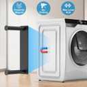 MFTEK Hanger Organizer Stacker, Magnetic Hanger Holder, Extendable Hanger Storage Rack for Washing Machine Closet Laundry Room Organization, Hanger Stand Rack for Adult Kids Velvet Hangers (Black)