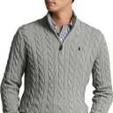 POLO RALPH LAUREN Men's Long Sleeve Cotton Cable 1/2 Zip Size Large