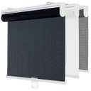 Cordless Light Filtering Roller Window Shades,20" W x 72" H,Black