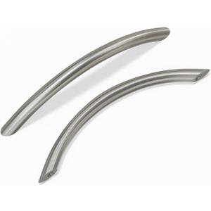 homdiy 5 Pack 5 Inch Brushed Nickel Cabinet Pulls Arched Drawer Handles Solid Hardware for Kitchen and Bathroom Dresser