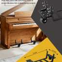 Heavy-Duty Piano Dolly for Moving, Piano Dollies Come with 360° Swivel Casters, Piano Moving Dolly is Suitable for Transporting Pianos in Homes, Schools, Concert Halls, and Public Squares-2Pcs