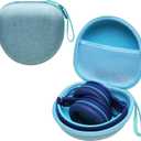 Kids Headphones Case Compatible with iClever BTH12 / HS19 / BTH26 / JoySpark-T5 / Candy Bila BH03 / EarFun/IMYB/MIDOLA MD-B01 / noot Products Foldable Kids Headphones, Mint Green (Case Only)