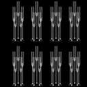 8 Set 26.8'' Tall Acrylic Candelabra Centerpieces for Wedding Table Decorations,Clear 5 Arms Candlesticks Holder with Acrylic Shade for Candlelight Dinner Party Fireplace Gift Fit LED Candle