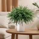 Christmas Norfolk Pine Stems -18Inch Artificial Christmas Green Plants Branch Faux Greenery Branches Pine Picks for Vase DIY Crafts Xmas Garland Wreath Indoor Outdoor Home Holiday Decor (12)