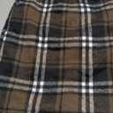 IDEALSANXUN Womens High Waist Plaid Skirt Bodycon Pencil Wool Mini Skirts (Medium, Coffee)