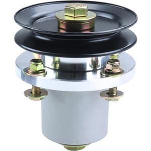 783506 Spindle Assembly with 604665 Pulley Replaces Hustler 783506 Spindle Hustler Fastrak, Fits Hustler Fastrak 48 Spindle, Fastrak RD 48, Fastrak SDX RD 48, Turf 48 Fastrak Decks