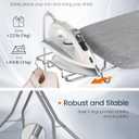 SONGMICS Ironing Board, Foldable Iron Board, Height Adjustable up to 35 Inches, with 4 Layered Cover and Pad, Iron Rest, Hook, Steel X-Legs, for Home, Laundry Room, Dorm, Dove Gray ULLB001G01