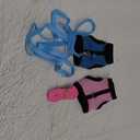 SATINIOR 2 Pieces Guinea Pig Clothes Baby Ferret Rats Hamster Soft Mesh Harness Leash Vest Set with Bell for Guinea Pigs, Hamster, Ferret, Rabbit, Chinchilla and Similar Small Animals(Blue, Pink, XS)