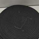 Round Placemats Set of 6, Cotton Rope Woven Table Mats, Hot Pads for Kitchen, Non Slip Heat Resistant Place Mats, 13 Inches Braided Placemat for Farmhouse Decor and Kitchen Table Decor (Black)