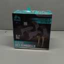 RBX Vinyl Coated Hand Weight Dumbbell Set - Hex Shaped, Roll Free for Body Building/Sculpting/Strength Training Exercise, (Set of 2) (Aqua)