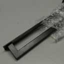 Homode Barn Door Handle, 12" Rustic Pull Handle Heavy Duty, Matte Black Square Door Pull with Flush Long Base, for Sliding Barn Door, Gate, Shed, Garage