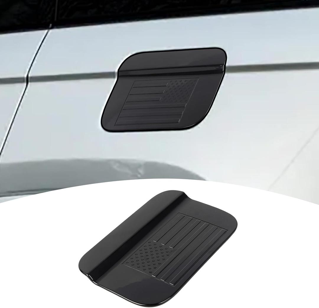 for Grand Cherokee Fuel Filler Door Gas Tank Cap Cover Trim for Jeep Grand Cherokee 2021-Present Black US Flag Exterior Accessories