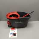 O-Cedar EasyWring Microfiber Spin Mop, Bucket Floor Cleaning System, Red, Gray, Standard