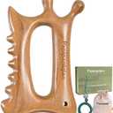 Wood Therapy Massage Tools  Wooden Manual Guasha Tool, Handheld Body & Scalp Massager, Trigger Point Scraper, Reflexology & Lymphatic Drainage Inspired Wooden Massage Tool for Face, Neck, Back & Legs
