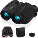 Hontry Binoculars for Adults and Kids, 10x25 Compact Binoculars for Bird Watching, Theater and Concerts, Hunting and Sport Games (Black)