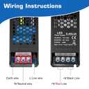 LED Driver 24V 400W 16.7A Slim LED Power Supply, AC 110V to 24V DC Adapter, Constant Voltage LED Transformer for Strip Lights, Bulbs, Garden and Cabinet Lights