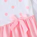 Baby Girl Fall Clothes: Soft Long Sleeve Bow Tie Print Outfits Casual Birthday Party Clothing for 6Months-3T (9-12 Months, Pink)