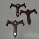 Tatuo 4 Packs 7 Inch Wooden Display Stand Decorative Plate Stands for Display Picture Frame Holder Easels(Brown)