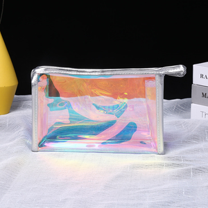 Set of 4: Holographic Makeup Bag, Mirror, Beauty Razors, Bathroom Towel