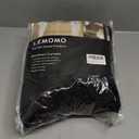 LEMOMO Blackout Curtains 52 x 84 inch Black Curtains Set of 2 Panels Thermal Insulated Room Darkening Bedroom Curtains