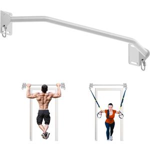 Pull Up Bar Wall Mounted-Heavy Duty Joist Mounted Pull Up Bar-Premium Strength Training Pull-Up Bars-Fast and Easy Installation for Home and Garage Use,Supports up to 600 Lbs (White)