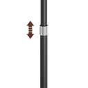 Asgolion Round Small Side Table, Adjustable-Height Drink Table, Pedestal Martini Stand, Weighted Base Cocktail Table Accent Nightstand for Living Room, Bedroom, Bathroom, Office, Walnut (11.8"D x 11.8"W x 30"H)