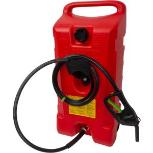 Scepter Duramax Flo N Go 14 Gallon (53 Liter) Fueling Station, Portable Gas Caddy and Fuel Transfer Pump with 10' Hose for Lawn Mower, Farm, Marine, and Home Use, Gasoline Only, Red (2024 Version)
