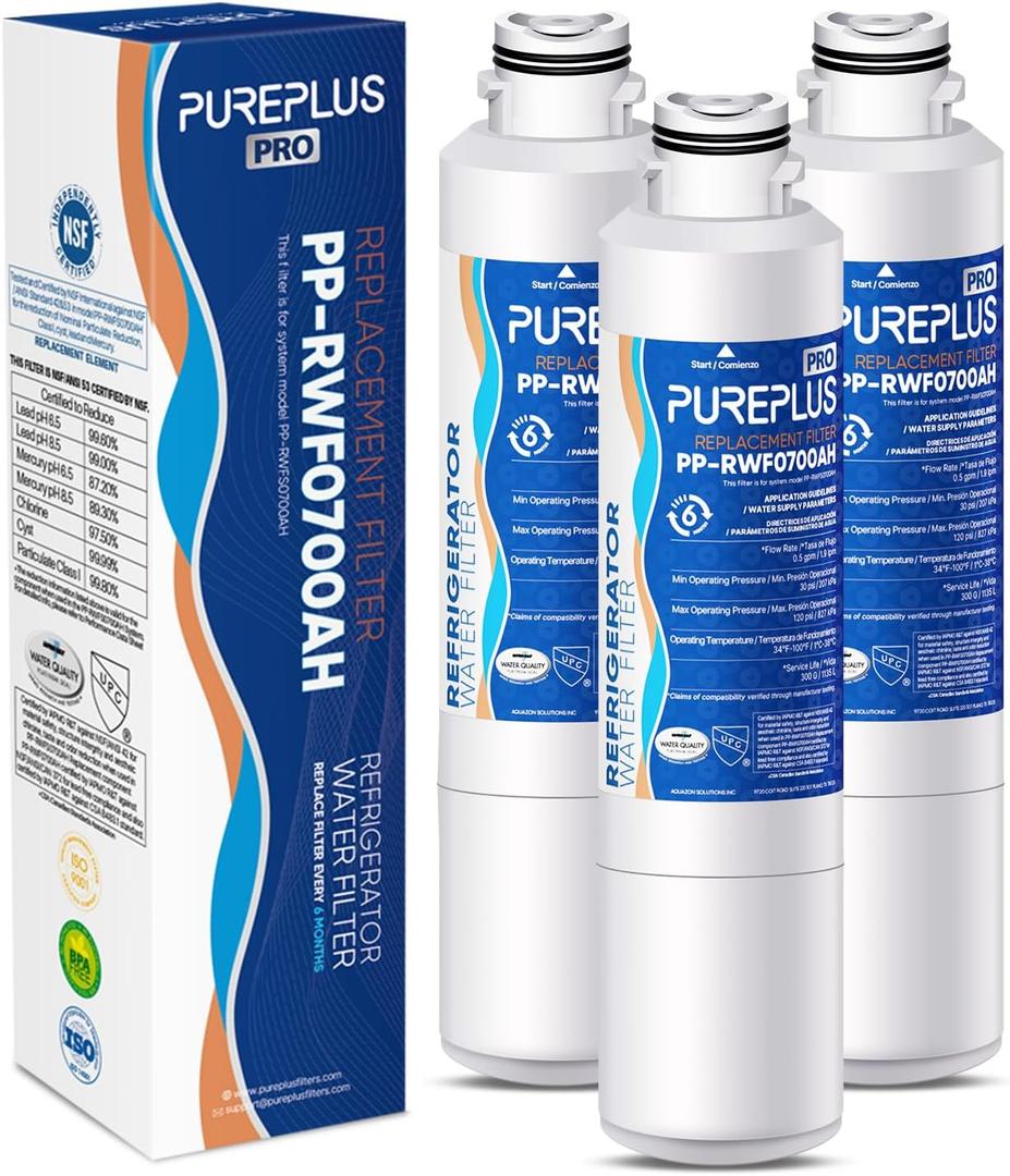 PUREPLUS DA29-00020B NSF/ANSI 53&42 Certified Replacement for SAMSUNG Fridge RF28HFEDTSR, RF263BEAESG, RF263BEAESR AA, HAF-CIN/EXP, RF28HMEDBSR/AA, RWF0700A Refrigerator Water Filter, 3PACK PUREPLUS DA29-00020B NSF/ANSI 53&42 Certified Replacement for SAMSUNG Fridge RF28HFEDTSR, RF263BEAESG, RF263BEAESR AA, HAF-CIN/EXP, RF28HMEDBSR/AA, RWF0700A Refrigerator Water Filter, 3PACK