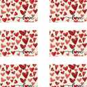 XCHI Watercolor Red Love Hearts Valentines Day Placemats Set of 6 Table Mats for Party Home Kitchen Dining Table Decorations 12x18 Inch