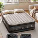 Airefina Air Mattress Queen with Built in Pump, Comfort Inflatable Blow up Mattress, Upgraded Vertical Beams Air Bed for Guest Home Use, Self Inflatable/Deflation in 3 Mins, Colchon Inflable