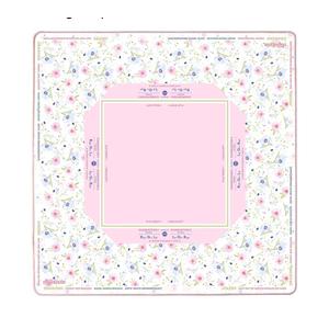 Mahjong Mat - American Mah jongg Mat for Table 32x32 Inch Non-Slip Noise Reduction Mahjong Mat with Rules, Portable Gaming Mat for Poker, Tiles & Dominoes (Pink Blooms) 