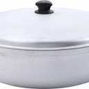 IMUSA GAU-80508 Jumbo Traditional Natural Caldero for Cooking and Serving, 18 Quart, Silver