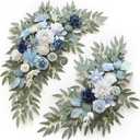 Artificial Wedding Arch Flowers Kit (Pack of 2) for Wedding Arch, Bridal Shower, Ceremony and Reception Backdrop Decoration (Blue Inspiration)