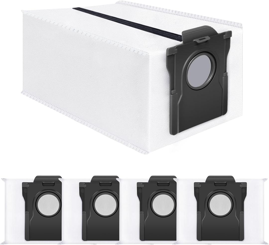 5Pcs for Dreame Robotic Vacuums Automatic Bag Cleaning Base, Reusable 3.2 Liter Capacity, Zipper Closure Cleans Dustbags,Compatible With Dreame Model,L10s Ultra/L20/X30/X40/X50