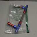 4150 Carburetor Fuel Line Kit 8AN Dual Feed to 7/8" Braided Dual Inlet for Holley Red+Blue (Without Gauge)