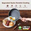 SENSARTE Nonstick Frying Pan Skillet, Swiss Granite Coating Omelette Pan, Healthy Stone Cookware Chef's Pan, PFOA Free (8/9.5/10/11/12.5 Inch) (8 Inch)