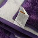 HOMEIDEAS Purple Bathroom Rugs Sets, 2 Piece Super Soft and Absorbent Non Slip Microfiber Machine Washable Bath Mats for Purple Bathroom Decor, 20" x 32" + 16" x 24"