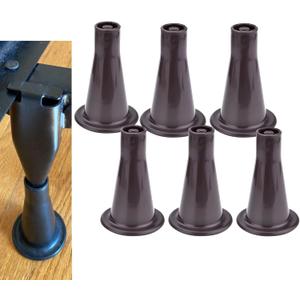 Home's Place 6PCS Reinforced Bed Frame Feet to Replace Wheels. Prevent Sliding, Protect Floor. Plastic Bed Frame Feet Replacement