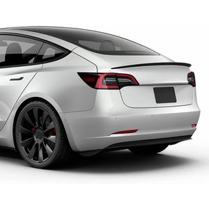 ECOTRIC Rear Spoiler Wing Compatible with Tesla Model 3 2017-2023 Trunk Tail Rear Spoiler, Glossy Black Performance P Style