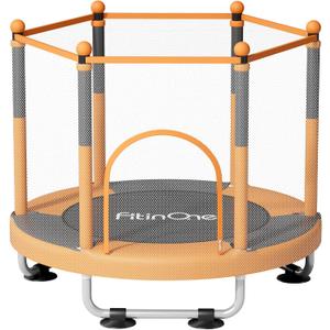 Fitinone Trampoline for Kids, 5 FT Indoor & Outdoor Toddler Trampoline with Safety Enclosure Net, Birthday Gifts for Kids, Gifts for Boy and Girl, Age 3-8