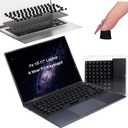 Universal Laptop Keyboard Cover for Long Nails - Comes with a Separate DIY Film, Raised Keyboard Sticker to Protect Long Nails for Mac/HP/DELL/Lenovo/Acer/Asus/Samsung (Black-New, 15.6")