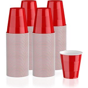 Lilymicky 240 Pack 12 oz Disposable Plastic Cups, Red Party Plastic Cups for Parties, Picnics and BBQ
