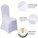 100 Pcs White Washable Removable Universal for Wedding Party Dining Banquet Polyester Spandex Stretch Slipcovers Chair Covers