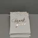 COGLARING 20Pcs White and Gold Thank You Paper Gift Bags with Handles - Medium Size for Weddings, Retail, Goodie & Welcome Gifts