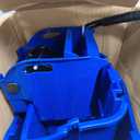 Carlisle FoodService Products Omnifit Mop Bucket with Side Press Wringer and Soiled Water Insert for Floor Cleaning, Kitchens, Restaurants, And Janitorial Use, Polypropylene (Pp), 35 Quarts, Blue