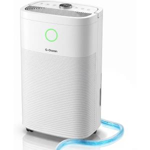 80 Pints/Day Compressor Dehumidifier for Home up to 5,500 Sq.Ft, Dehumidifier with Drain Hose, Humidity Control, 3 Modes, 24H Timer, Water Tank, Child Lock for Bathroom, Basement, Bedroom